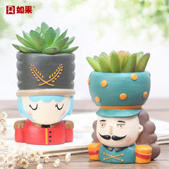 Creative Cute Cartoon American Walnut Fairy Tale Ins Style Succulent Pot, Potted Plant Decor Figurine