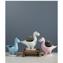 Creative Simple Cute Cartoon Dinosaur Succulent Pot, Home Living Room Bedroom Decor Small Planter