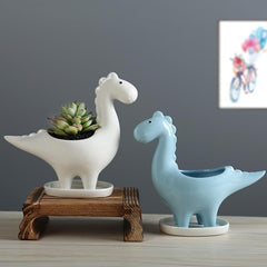 Creative Simple Cute Cartoon Dinosaur Succulent Pot, Home Living Room Bedroom Decor Small Planter