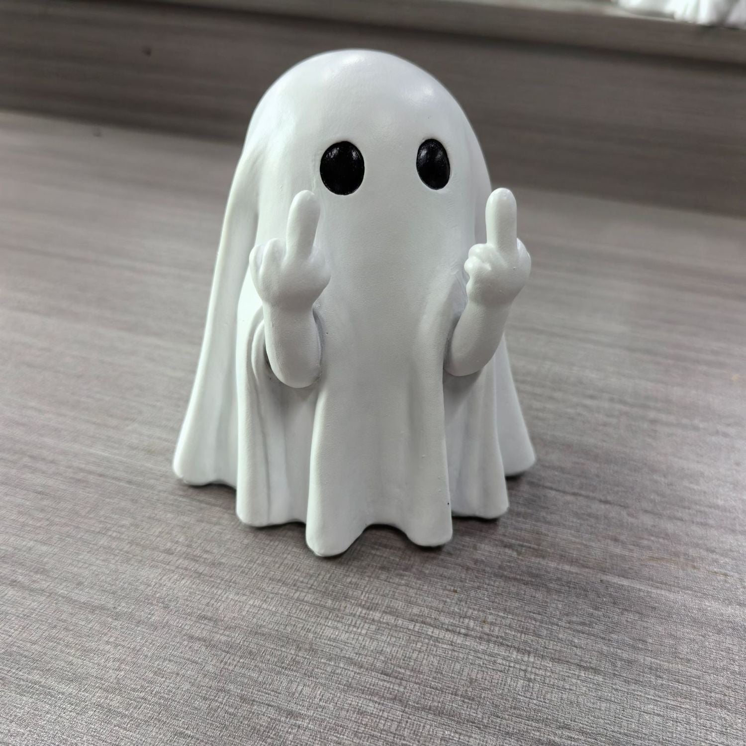 New Cute Creative Flipping Finger Ghost Figurine, Provocative Desktop Decor, Friend Birthday Gift