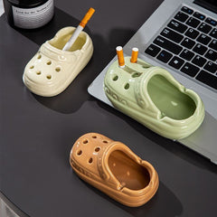 Cute Ceramic Hole Shoe Ashtray, High Aesthetic Office Home Living Room Trendy Ashtray (Splash-Proof)