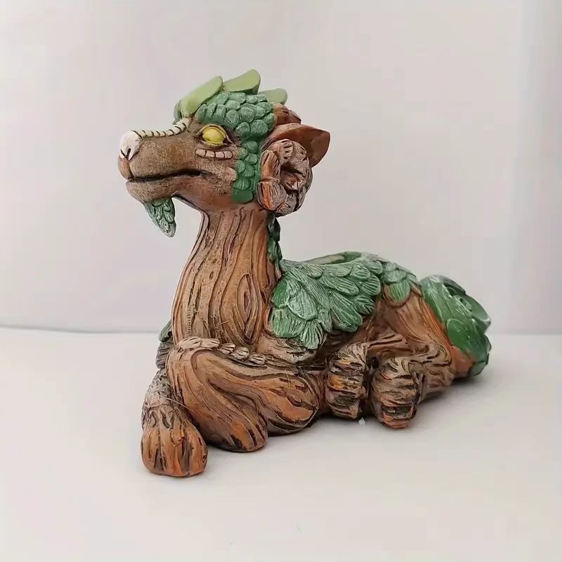 Cross-Border Hot Selling Succulent Dragon Garden Guardian Resin Craft Figurine, Garden Desktop Decoration