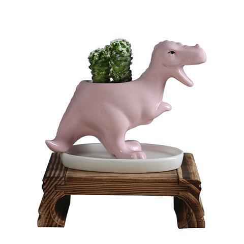 Creative Simple Cute Cartoon Dinosaur Succulent Pot, Home Living Room Bedroom Decor Small Planter