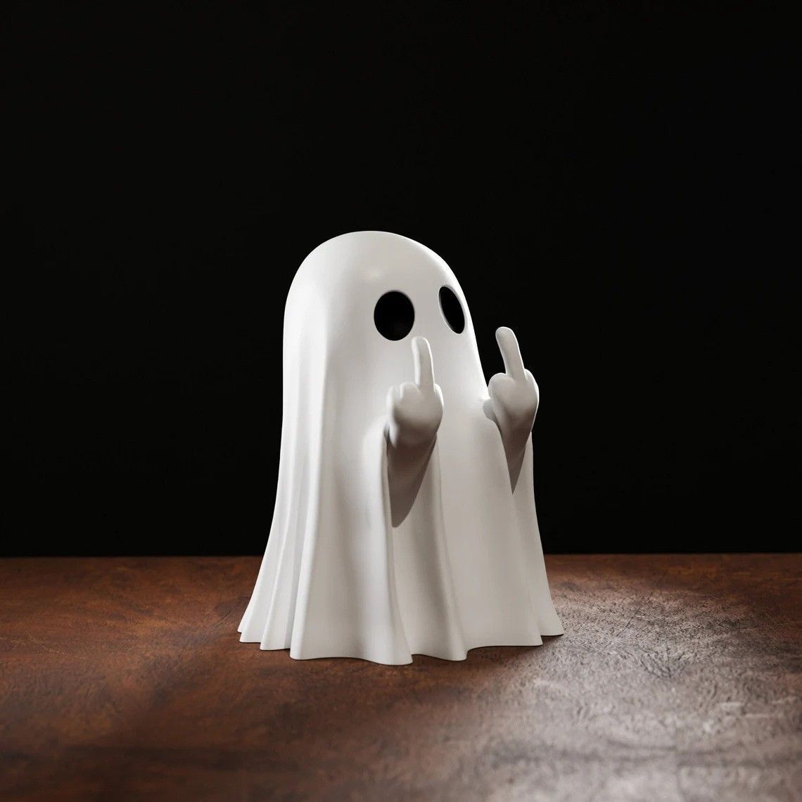New Cute Creative Flipping Finger Ghost Figurine, Provocative Desktop Decor, Friend Birthday Gift