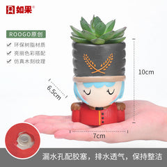 Creative Cute Cartoon American Walnut Fairy Tale Ins Style Succulent Pot, Potted Plant Decor Figurine