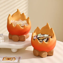 Calcifer Flame Countertop Cosmetic Bathroom Washbasin 2024 New Desktop Sundries Storage Box