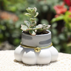 Lucky Cat Paw Dual-Use Succulent Pot & Pen Holder, Personalized Balcony Garden Desktop Plant Decor Figurine
