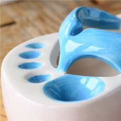 Creative Cute Cartoon Ceramic Ashtray, Ins Style Trendy Personalized Slipper Design, Home Gift for Boyfriend