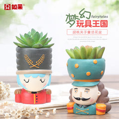 Creative Cute Cartoon American Walnut Fairy Tale Ins Style Succulent Pot, Potted Plant Decor Figurine