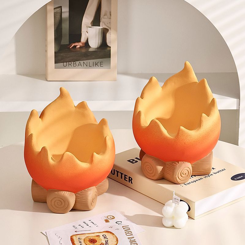 Calcifer Flame Countertop Cosmetic Bathroom Washbasin 2024 New Desktop Sundries Storage Box