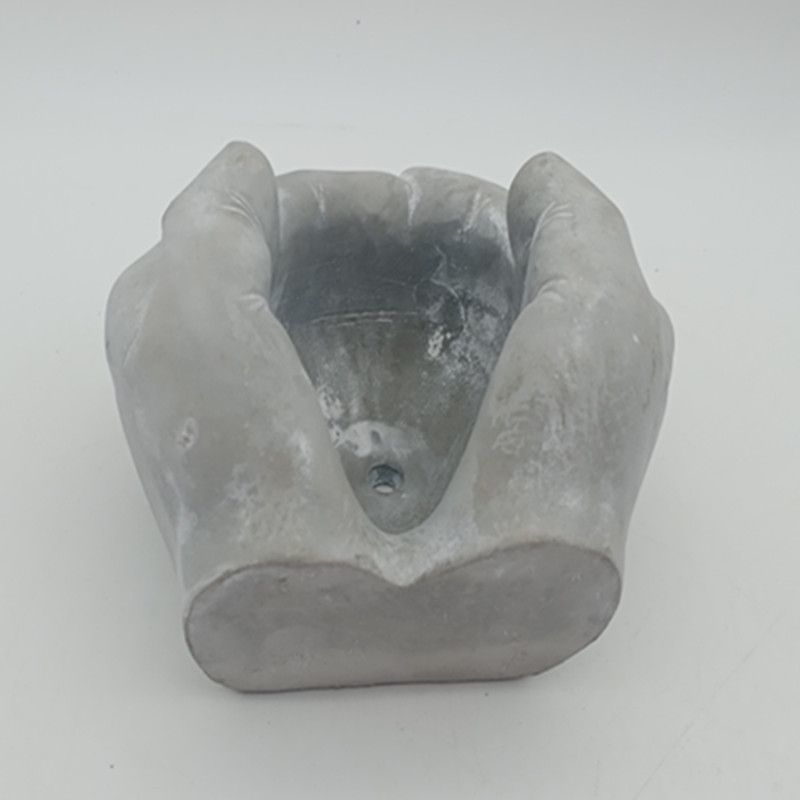 Creative Pastoral Cement Garden Pot, Buddha's Hand Shape, Suitable for Succulent Plants on Terrace