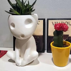 Creative Modern Minimalist Abstract Figure Small Flower Pot, Niche Desktop Succulent Planter Decor