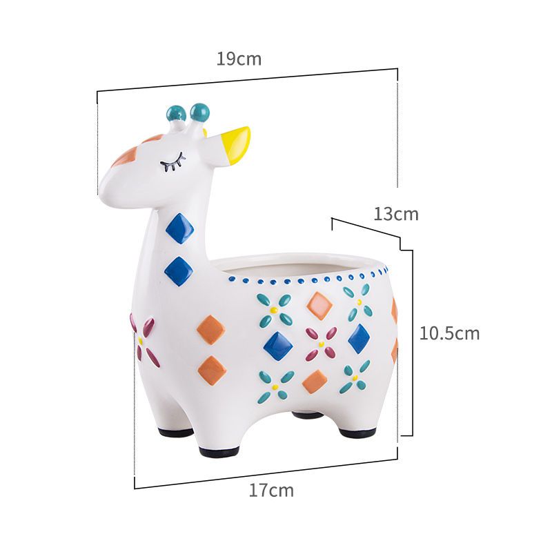 Creative European American Ins Style Cute Animal Pen Holder / Flower Pot (No Drainage Hole), Home Sundries Organization Gift Decor