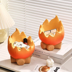 Calcifer Flame Countertop Cosmetic Bathroom Washbasin 2024 New Desktop Sundries Storage Box