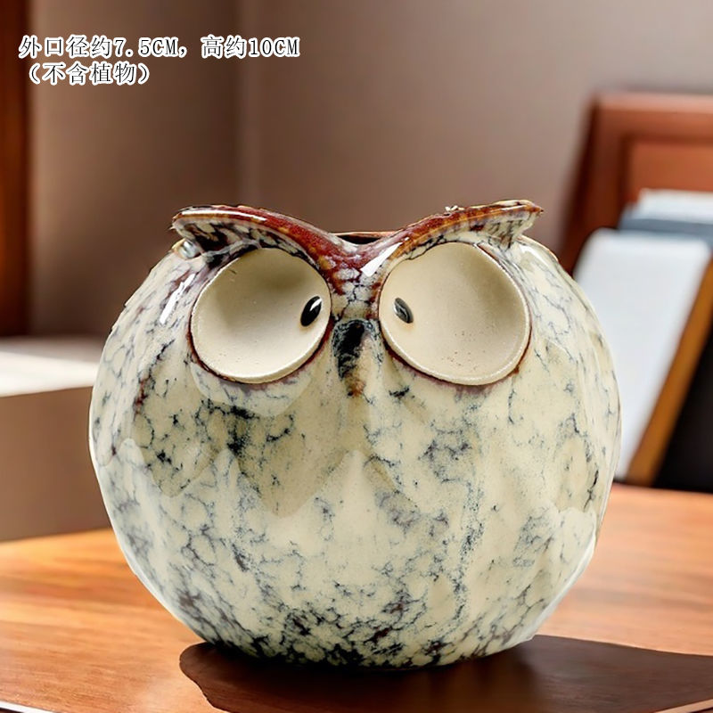 Cute Animal Succulent Pot Set, Creative Coarse Pottery Simple Home Durable High Aesthetic Decor