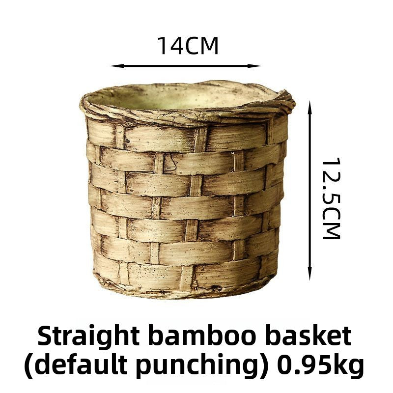 Creative New Style Cement Succulent Pot, Large Diameter Breathable Home Plant Planter Decoration