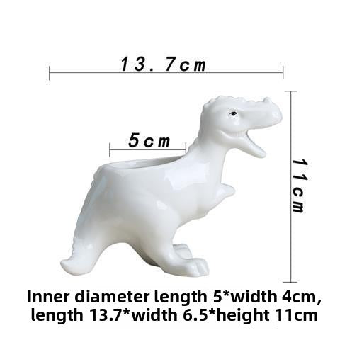 Creative Simple Cute Cartoon Dinosaur Succulent Pot, Home Living Room Bedroom Decor Small Planter