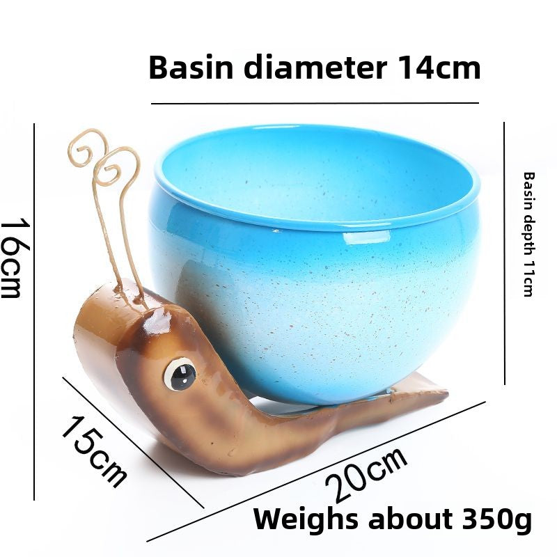 Super Cute Creative Iron Art Animal Flower Pot, Garden Courtyard Balcony Home School Desktop Decor