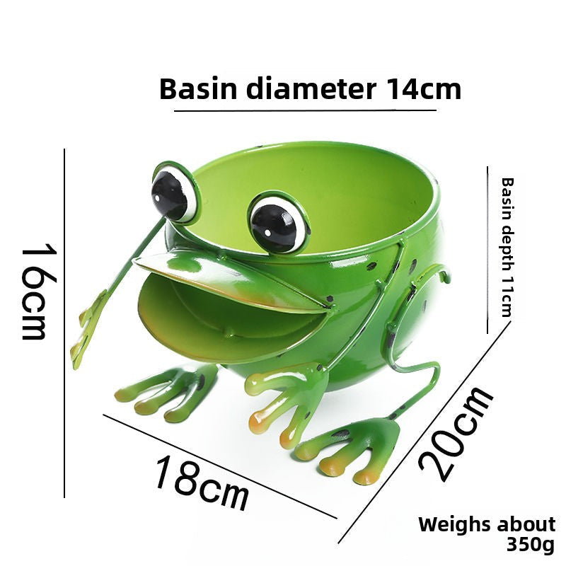 Super Cute Creative Iron Art Animal Flower Pot, Garden Courtyard Balcony Home School Desktop Decor